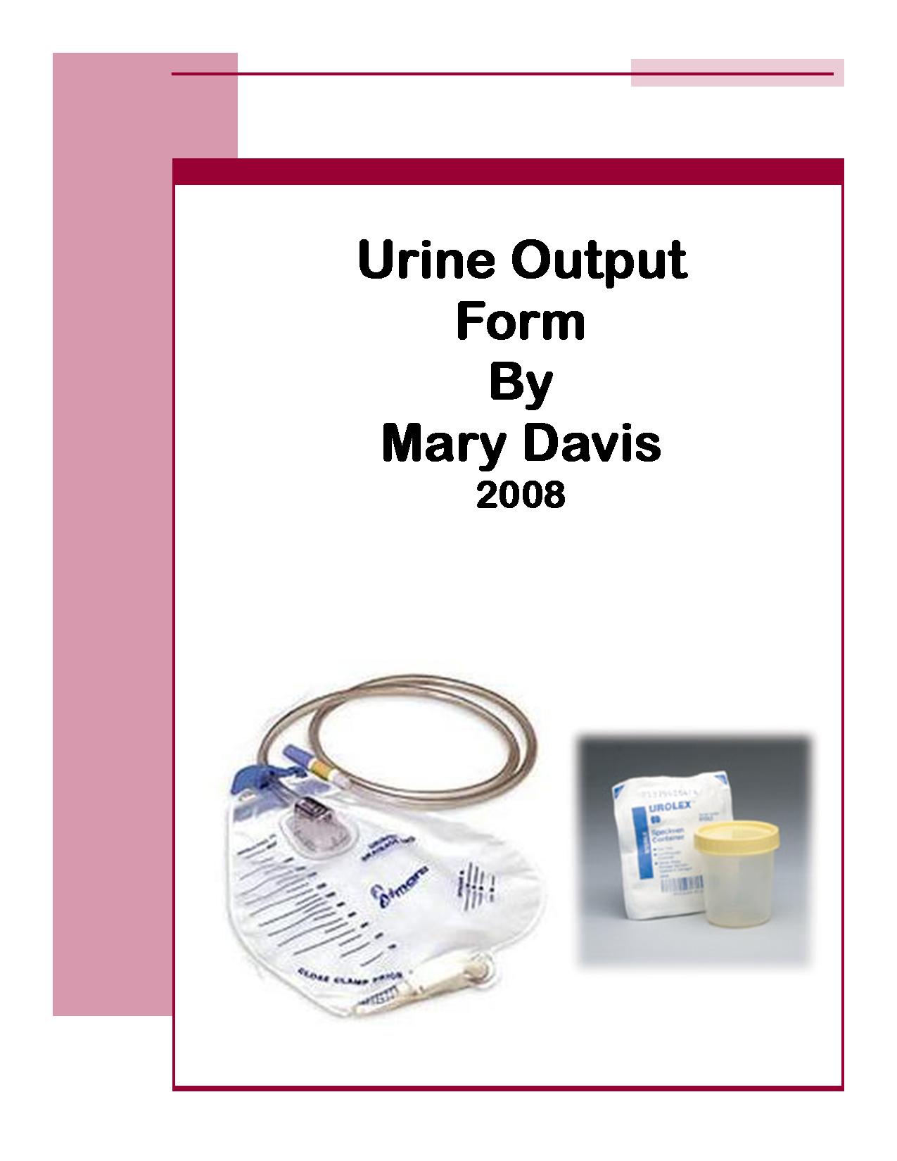 Urine Output Form